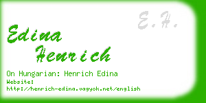 edina henrich business card